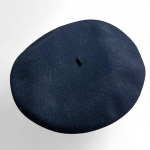 Basque Authentique French Beret – Black – 100% Wool – Made in France Size 9 1/2